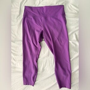 Lululemon Wunder HR Cropped Leggings Moonlight Magenta Size 16
